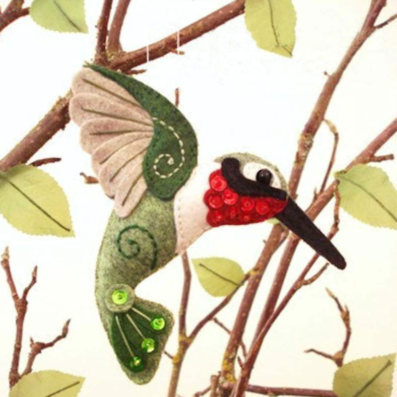 🐦Hand Embroidered Felt Bird Ornament