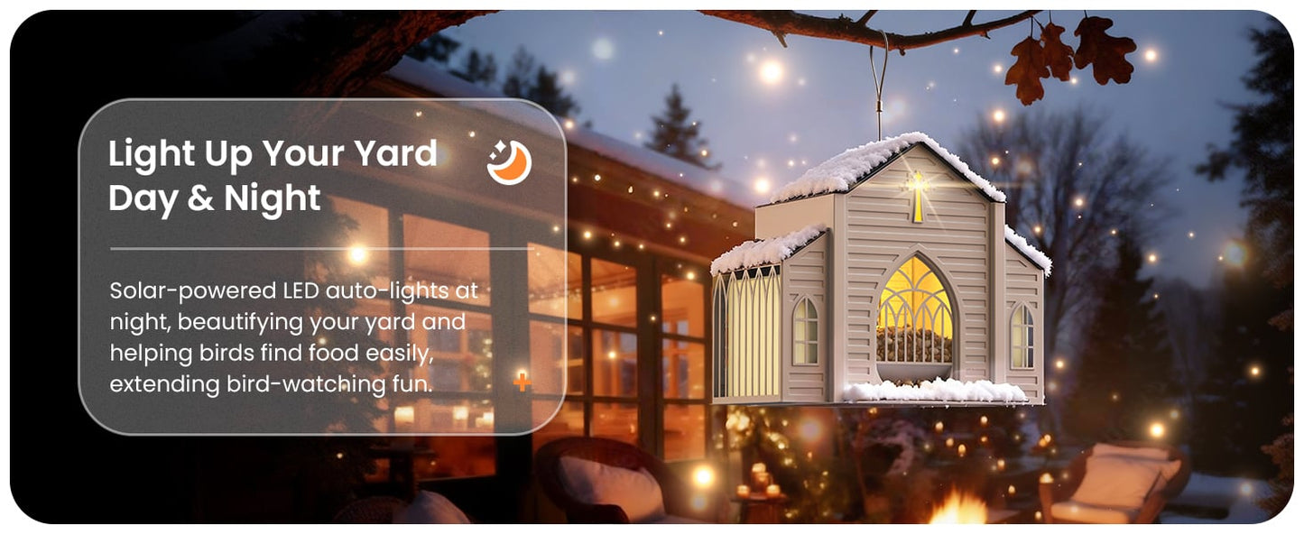 🔥Church-Shaped Metal Solar Bird Feeder🎁Buy 2 Free Shipping