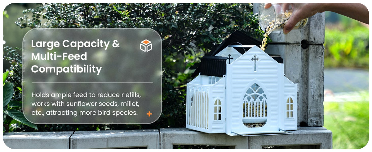🔥Church-Shaped Metal Solar Bird Feeder🎁Buy 2 Free Shipping