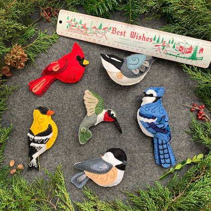 🐦Hand Embroidered Felt Bird Ornament