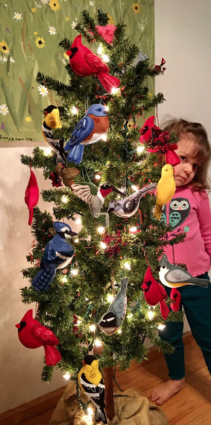 🐦Hand Embroidered Felt Bird Ornament