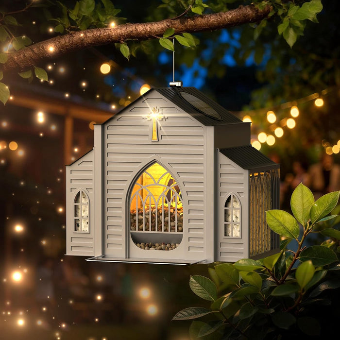 🔥Church-Shaped Metal Solar Bird Feeder🎁Buy 2 Free Shipping