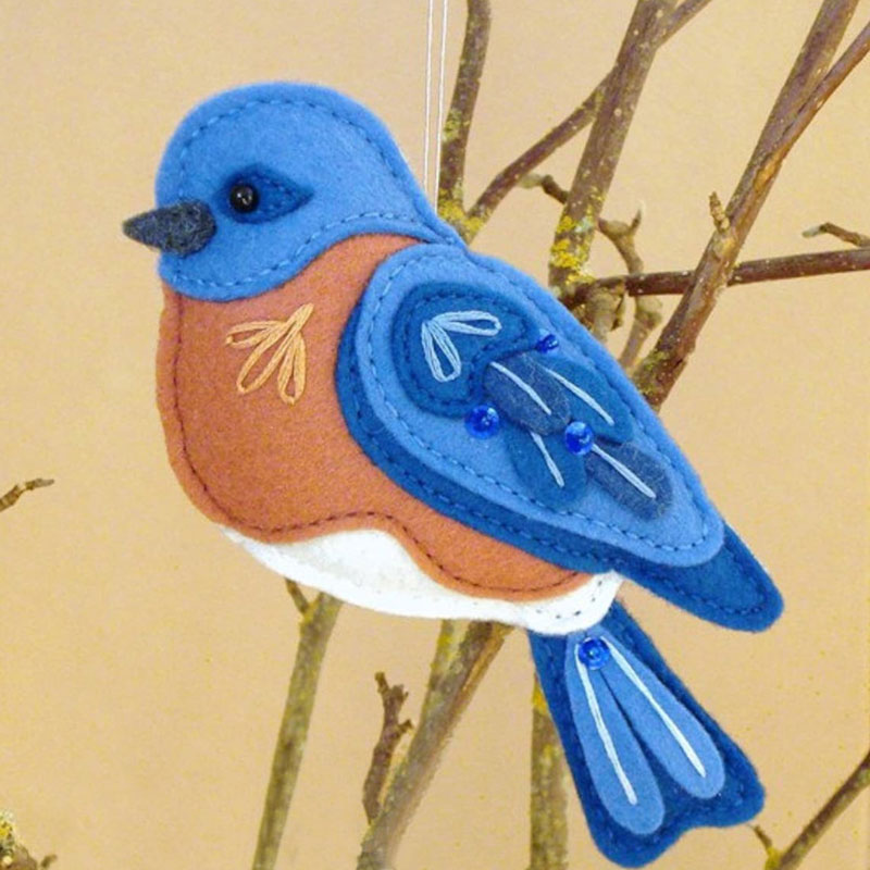 🐦Hand Embroidered Felt Bird Ornament