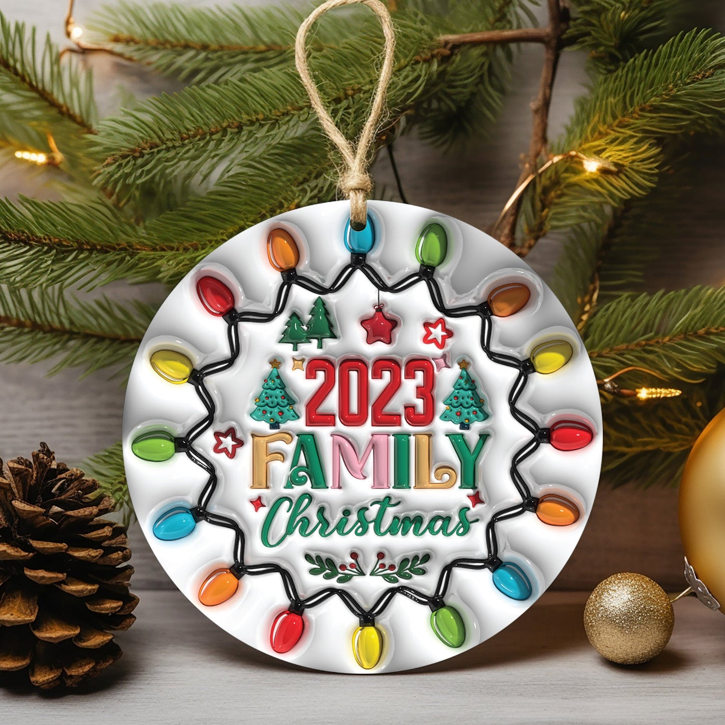 🎁BESTIES CHRISTMAS ROUND ORNAMENT